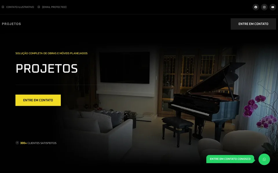 Prévia de landing page de reformas e planejados